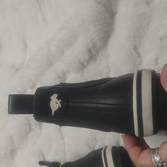 Rocket Dog Rainbow Black Women's Rain Booty Slip On Size 6.5 - Picture 2 of 8